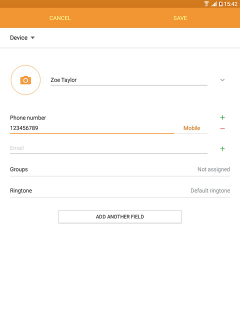 Press Email and key in the required email address.