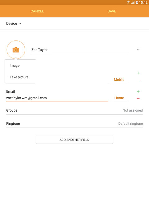 To assign a saved picture:Press Image.