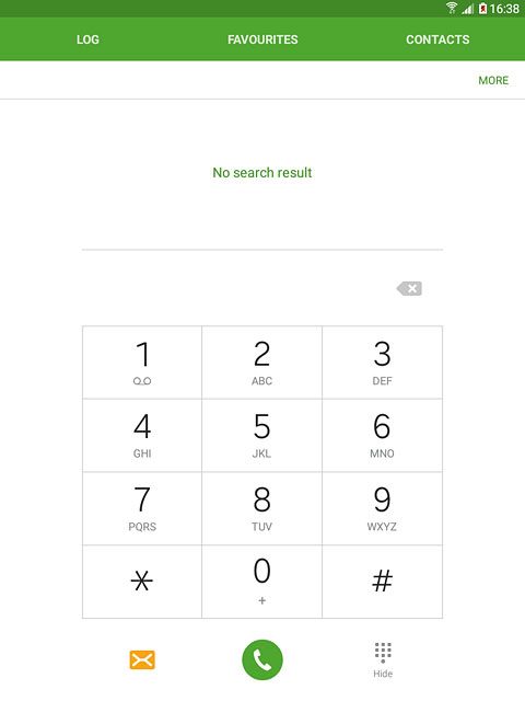 Press and hold 1 to call voicemail.