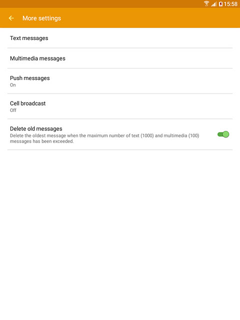 Press Text messages.