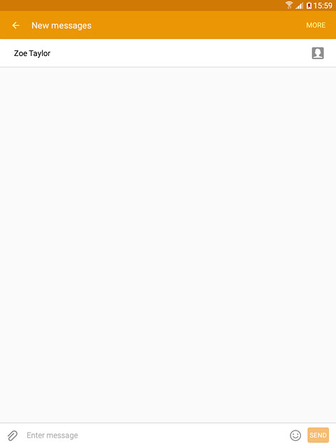 Press Enter message.Write the text for your text message.