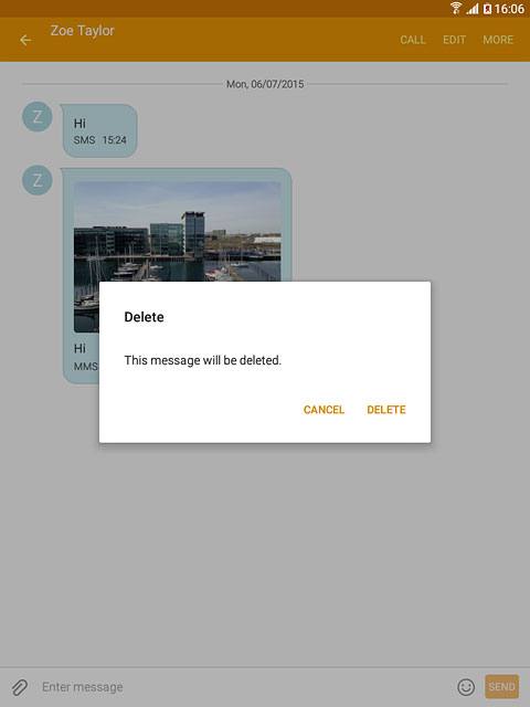 Press DELETE to confirm.