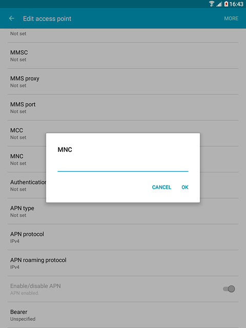 Key in 15 and press OK.