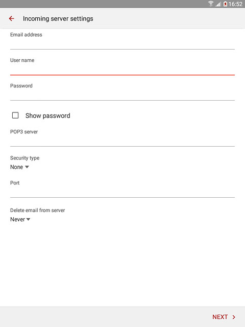 Press the field below 