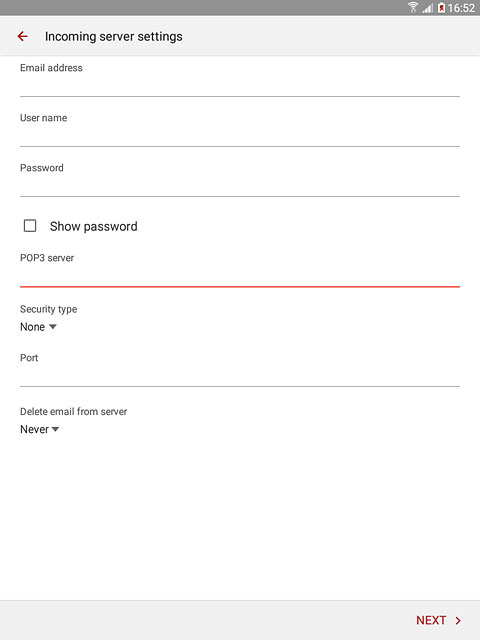 Press the drop down list below 