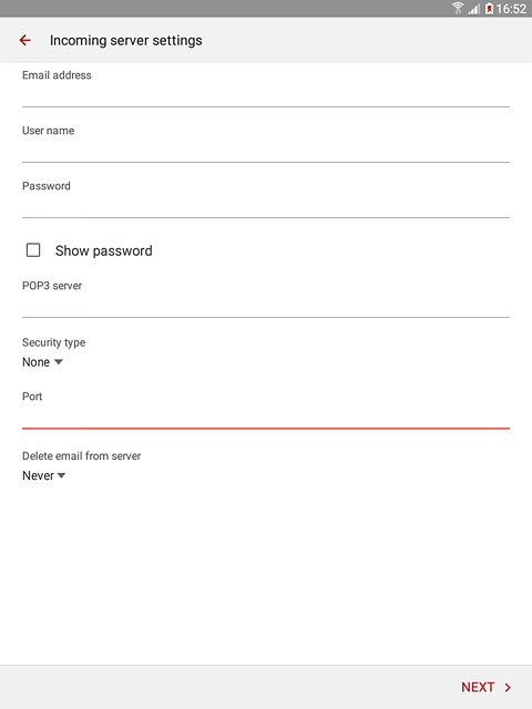 Press the drop down list below 