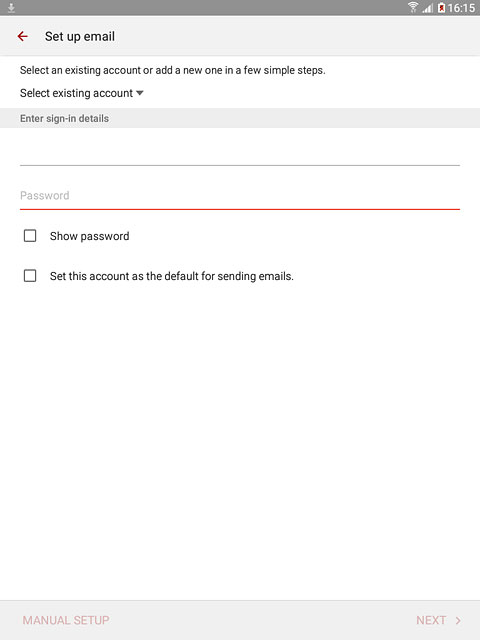 Press Password and key in your password.