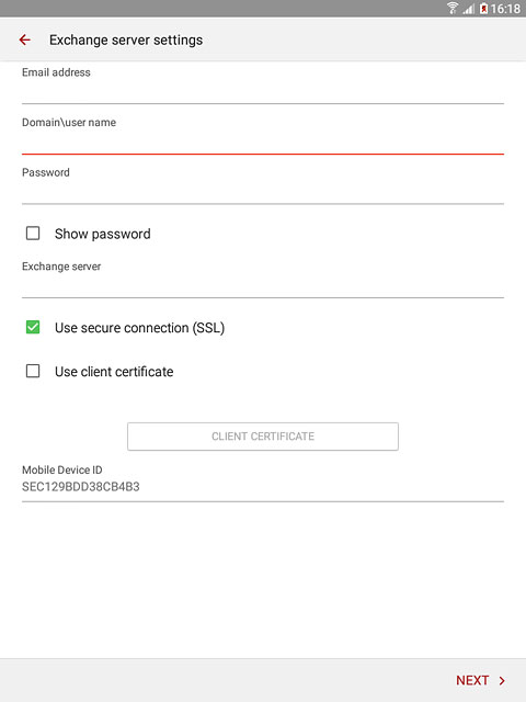 Press the field below 