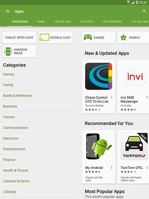 Press CATEGORIES.Go to the required category.