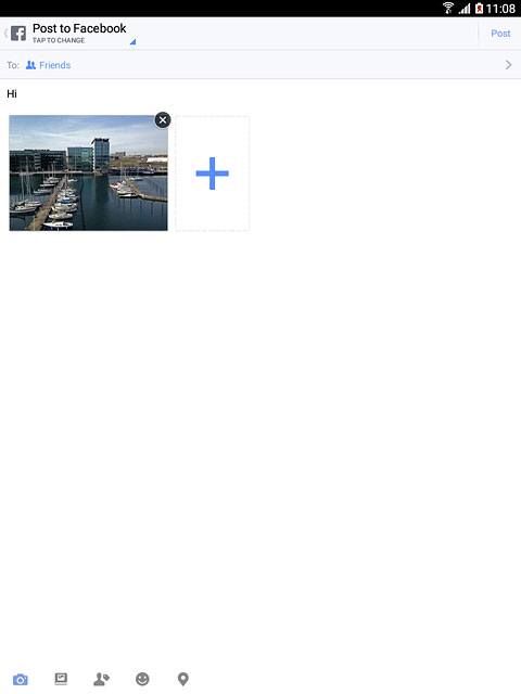 Key in the required text and press Post.