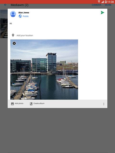 Press the send icon.