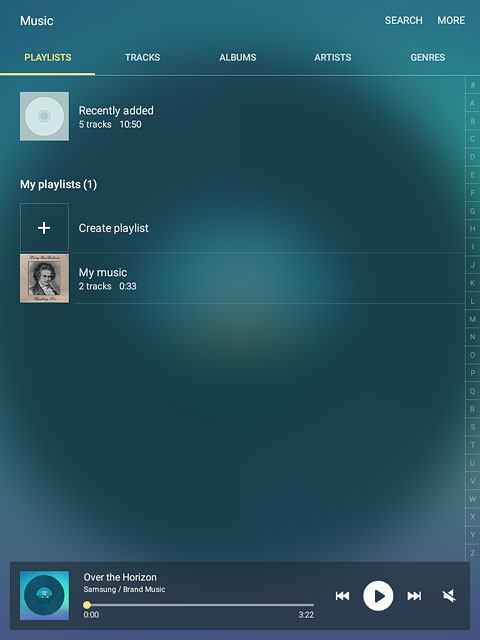 Press the required category.Go to the required audio file or playlist.