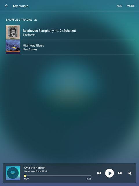 Press the required audio file.