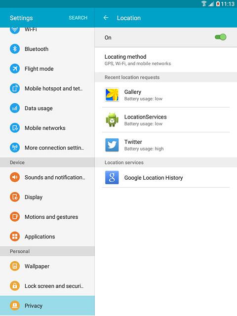 If you turn on the function:Press Locating method.Proceed to step 3.If you turn off the function:Proceed to step 4.