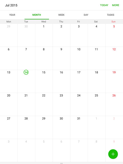 Press the new appointment icon.