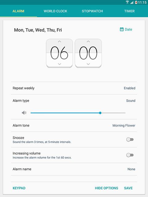 Press the indicator and drag it right or left to set the volume.