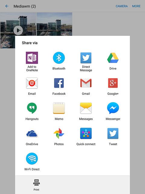 Press Bluetooth.Your tablet searches for devices and after a moment, a list of Bluetooth devices within range is displayed.