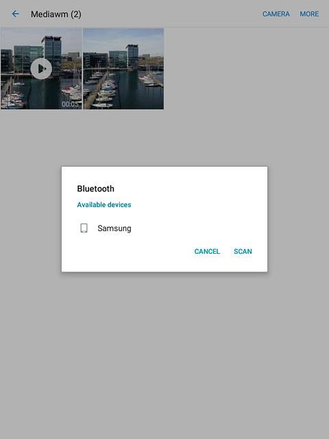 Press the required Bluetooth device.The file is sent.