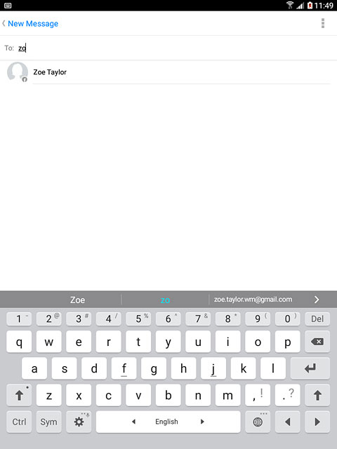 Key in the first letters of the required contact.Matching contacts are displayed.Press the required contact.