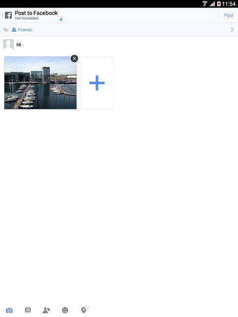 Write the required text and press Post.