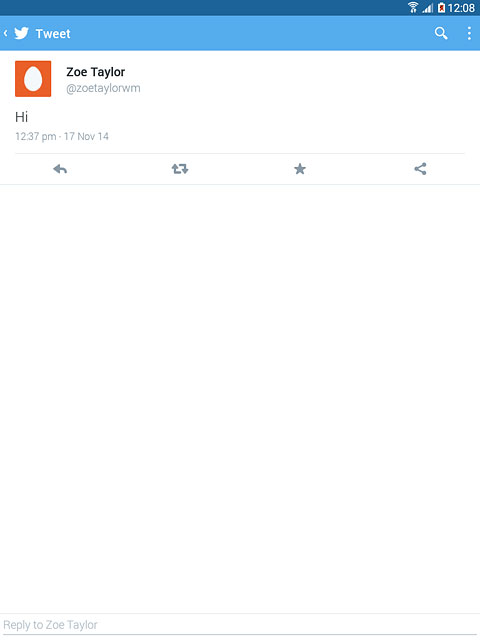 Press the reply icon.