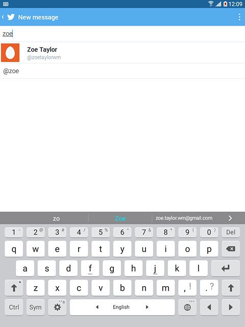 Press the required contact.