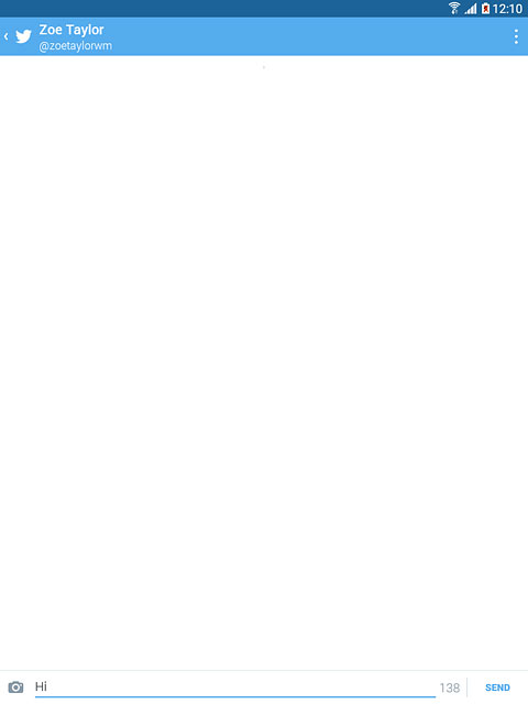 Write the required text and press SEND.