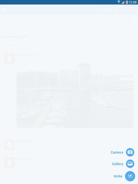 To upload a saved picture:Press Gallery.