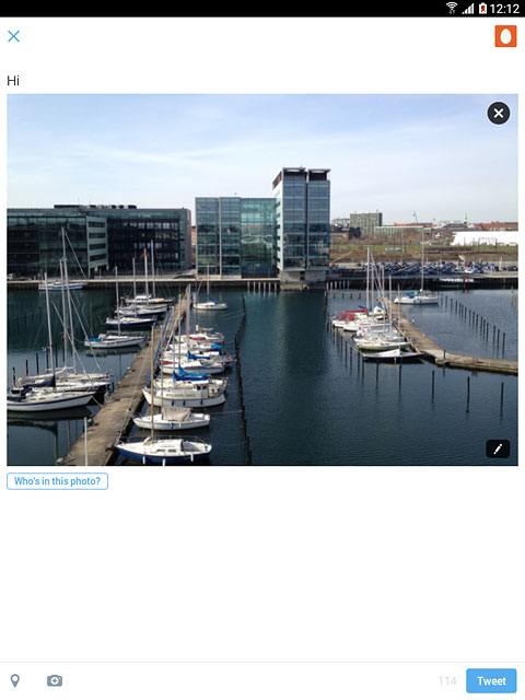 Write the required text and press Tweet.