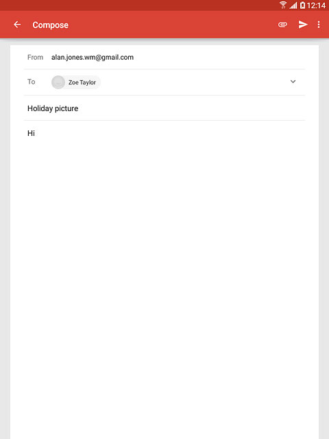 Write the required text and press the send icon.