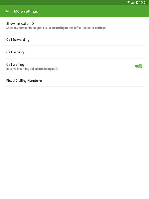 Press Fixed Dialling Numbers.