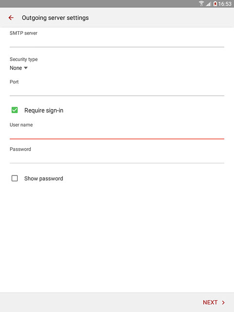 Press the field below 