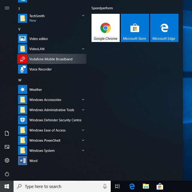 Click Vodafone Mobile Broadband and follow the instructions on the screen to finish the installation.