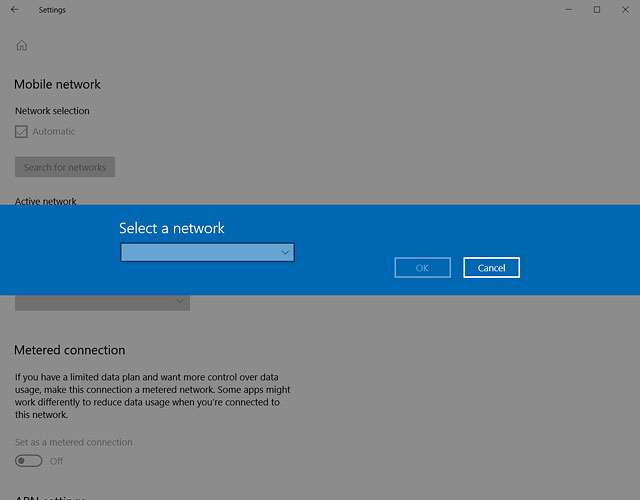 Your computer searches for networks within range.Click the drop down list.