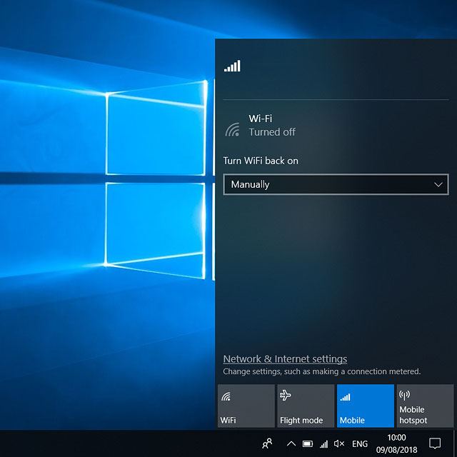 Click the mobile network icon.