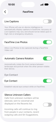 Press the indicator next to 