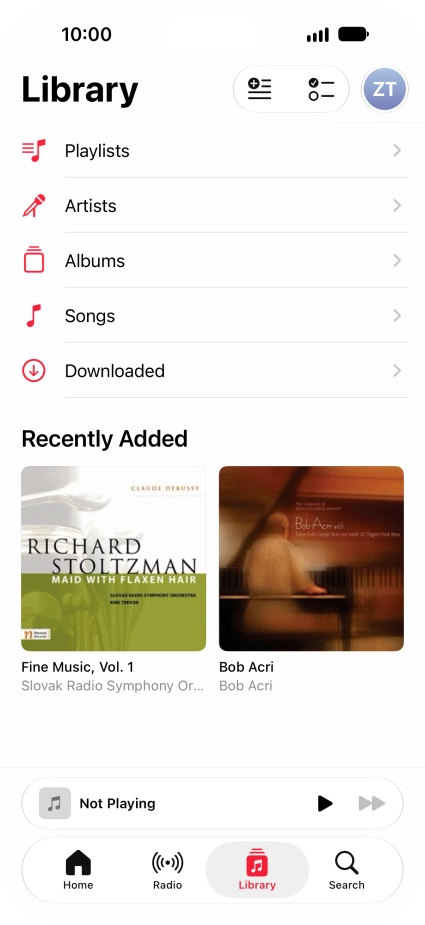 Press Playlists.