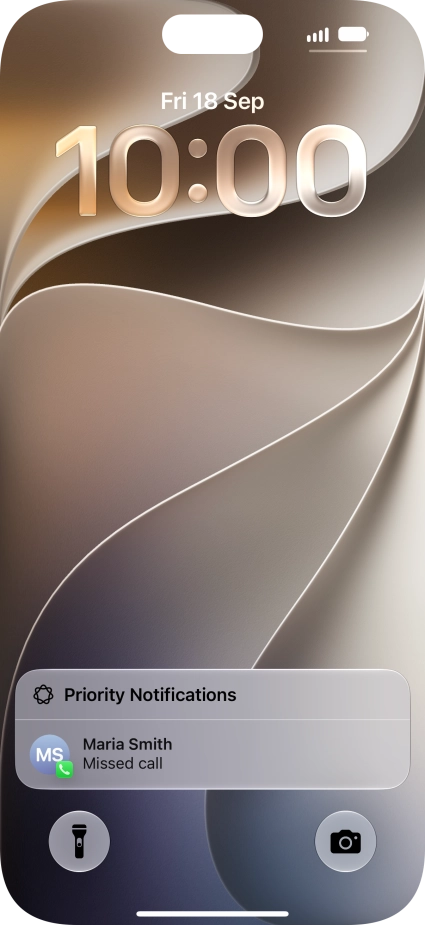 Press the required notification and follow the instructions on the screen to use the selected function.