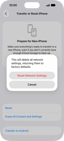 Press Reset Network Settings.