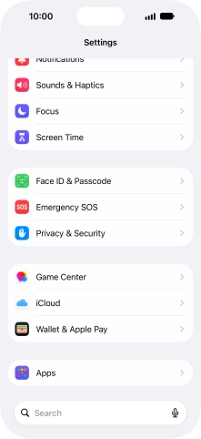 Press Face ID & Passcode. Press Face ID & Passcode.
