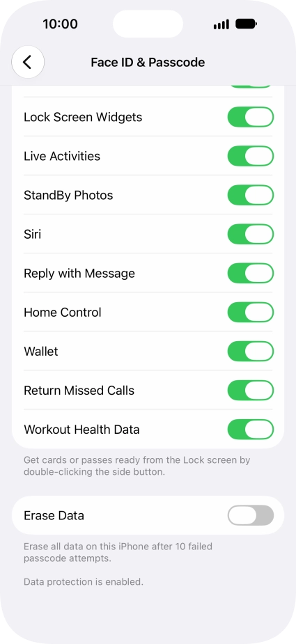 Press the indicator next to 