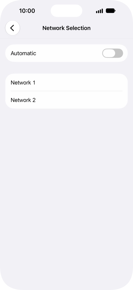 If you turn off the function, press the required network. If you turn off the function, press the required network.