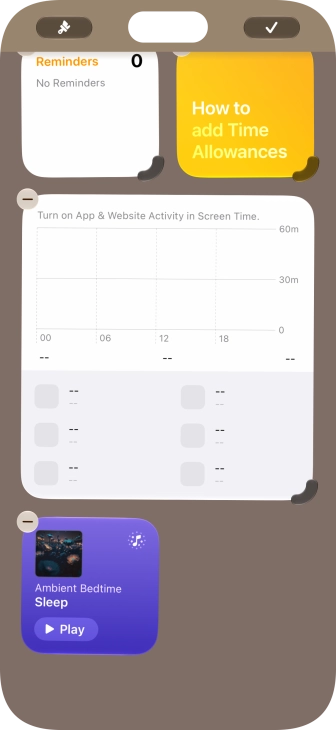 Press the confirm icon.
