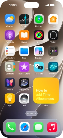 If you're using a Widget Stack: slide up or down on the stack to select the required widget.