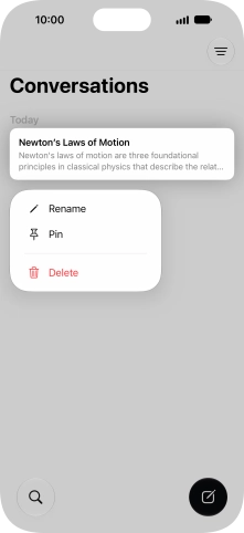 Press Rename and follow the instructions on the screen to rename the conversation.