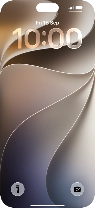 Press and hold anywhere on the lock screen.
