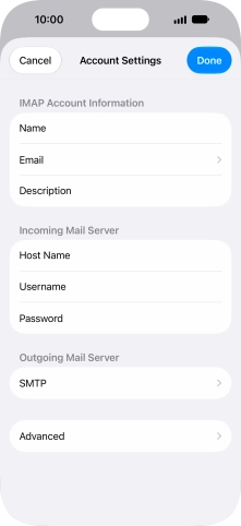 Press SMTP.