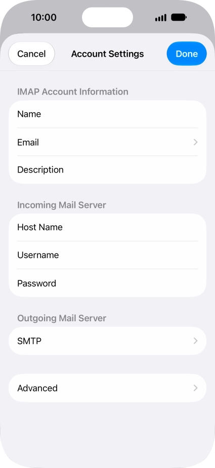 Press SMTP.