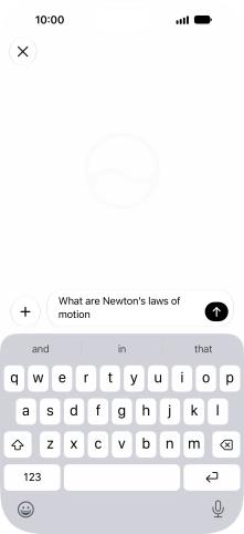 Follow the instructions on the screen to type or speak the required question. You can also attach pictures or documents and ask questions to them.