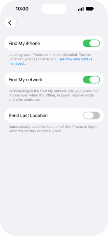 Press the indicator next to 
